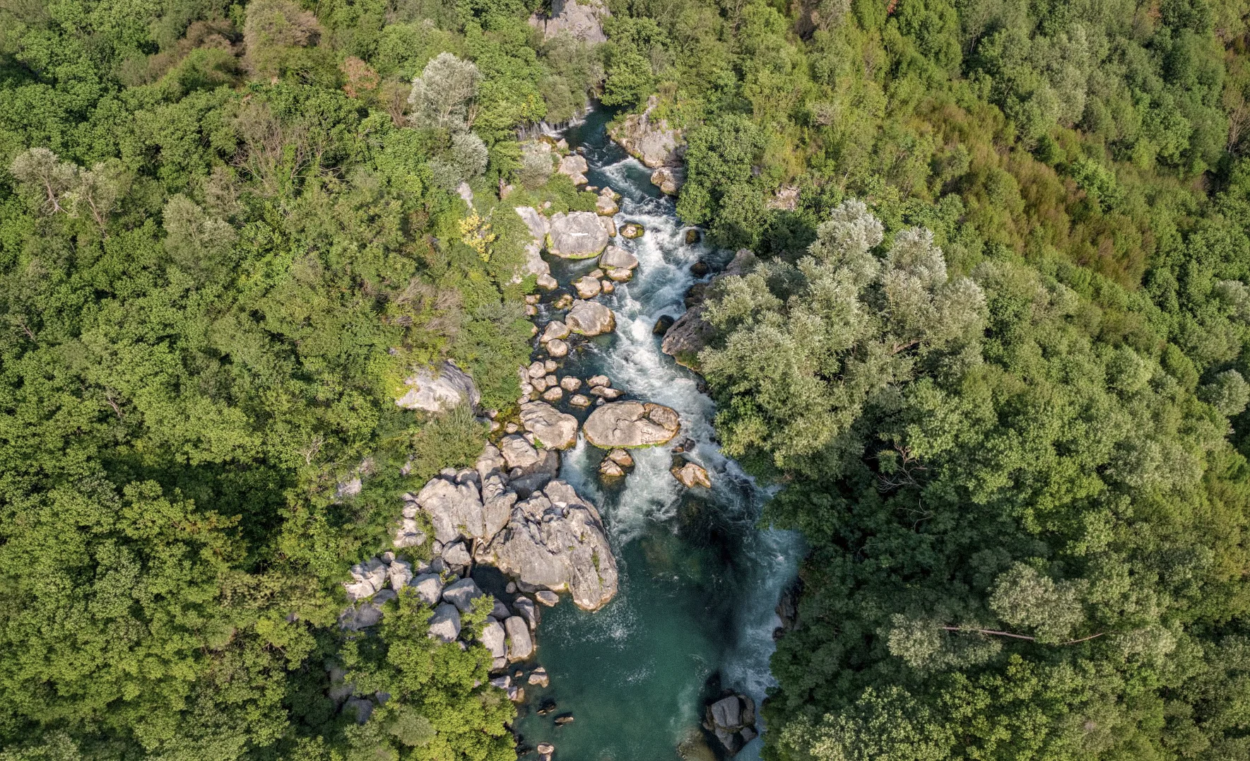 Cetina river valley from the air